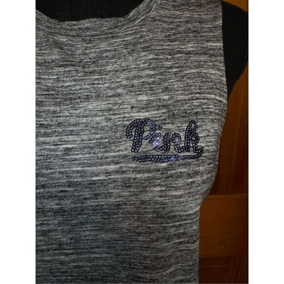 PINK Victoria’s Secret Ombré Sequin Logo Tank Top Size Small - Picture 2 of 7